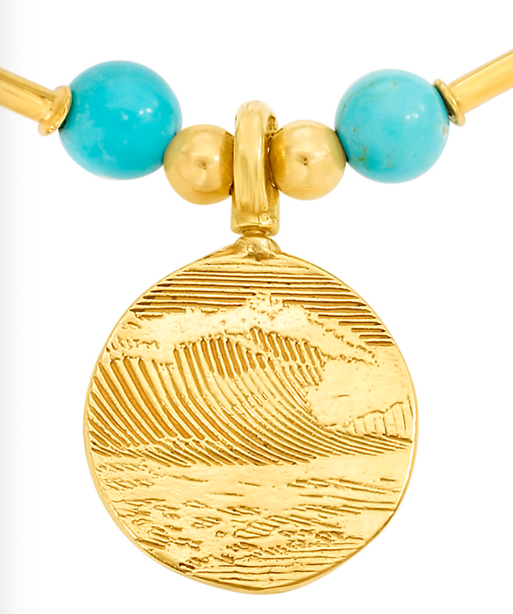 18K Gold Ocean Medallion Bracelet