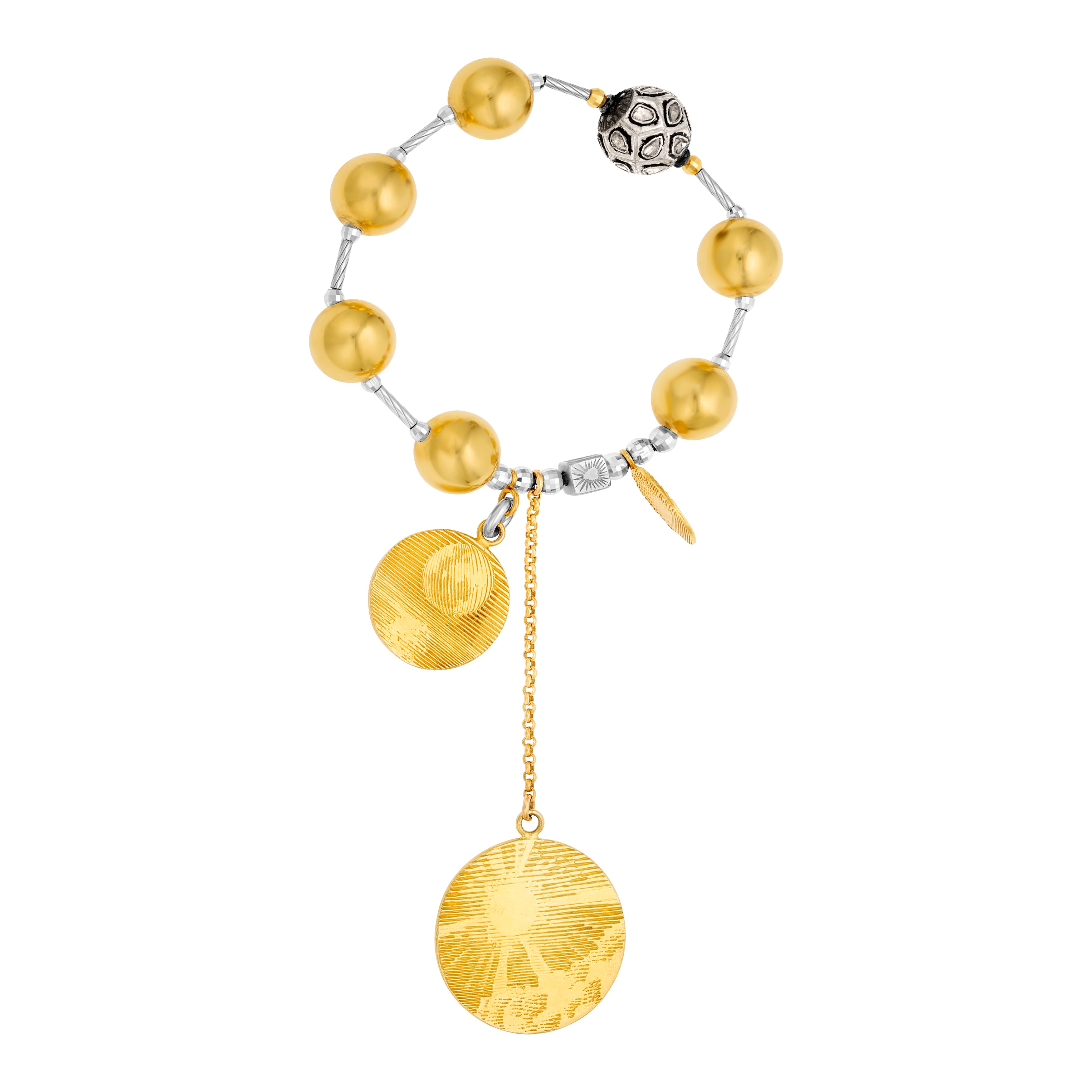 Movado | Sphere Lock Collection 14K yellow gold vermeil chain bracelet with  a twisting lock