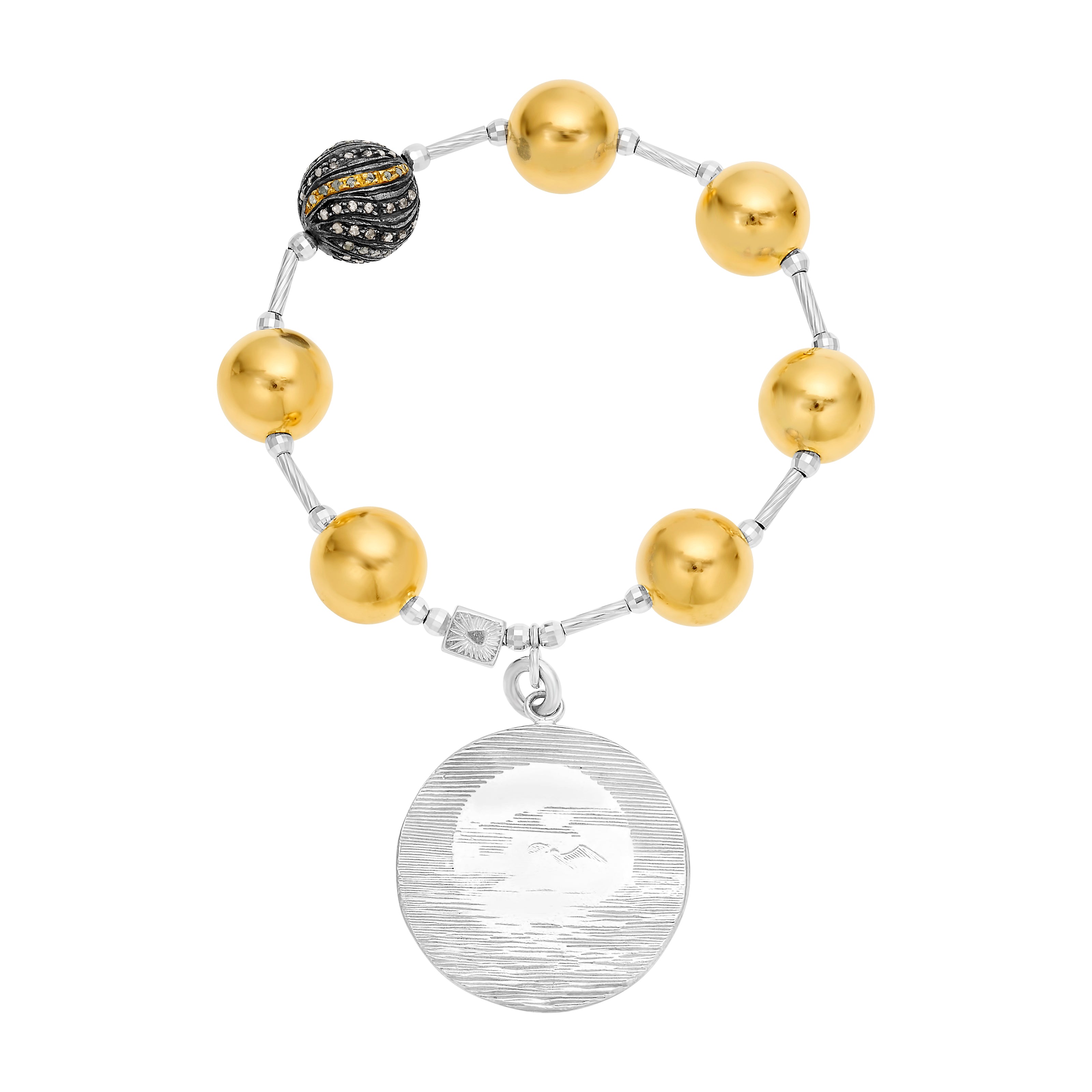 Sterling Silver Sunset Medallion Bracelet