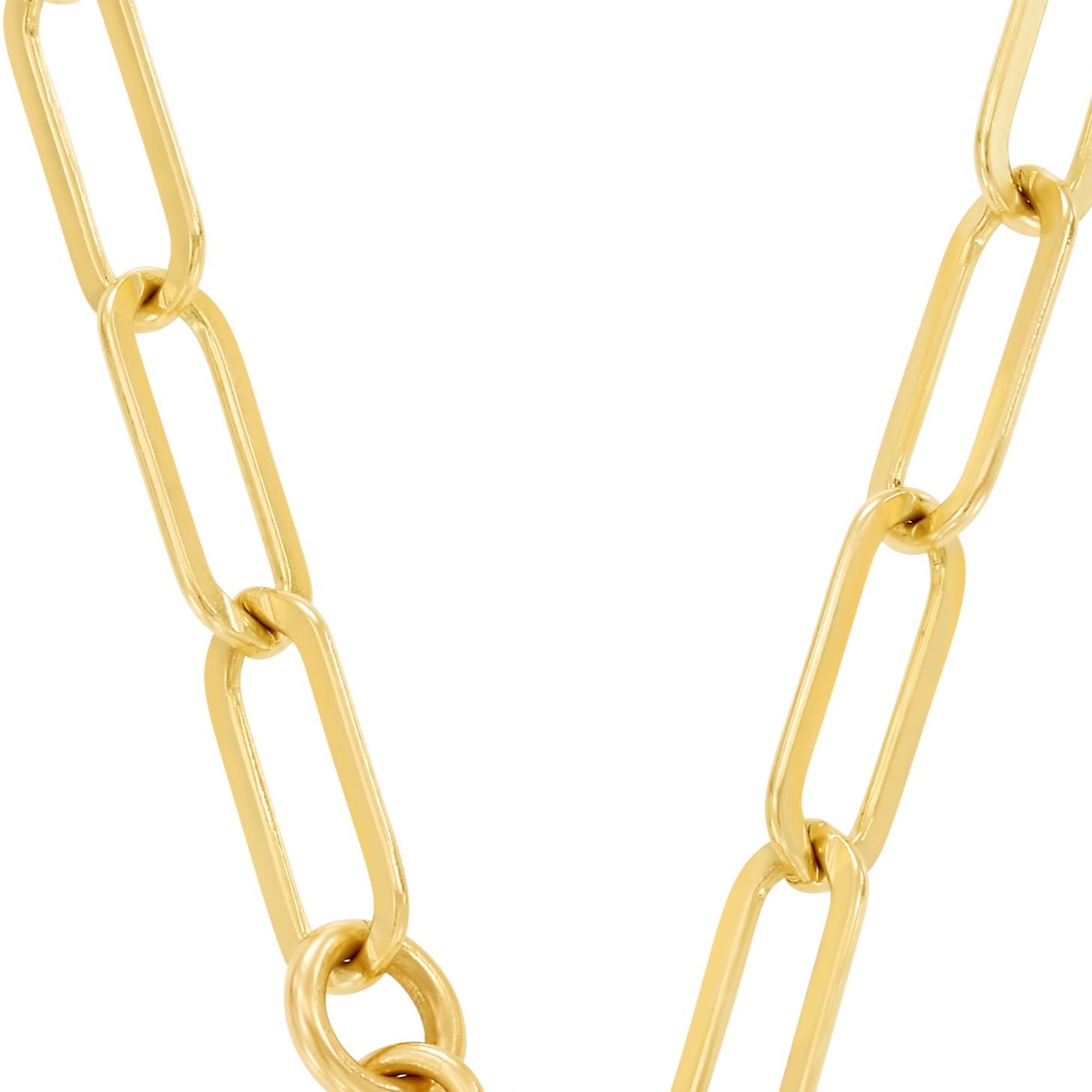 18K Gold Paperclip Chain