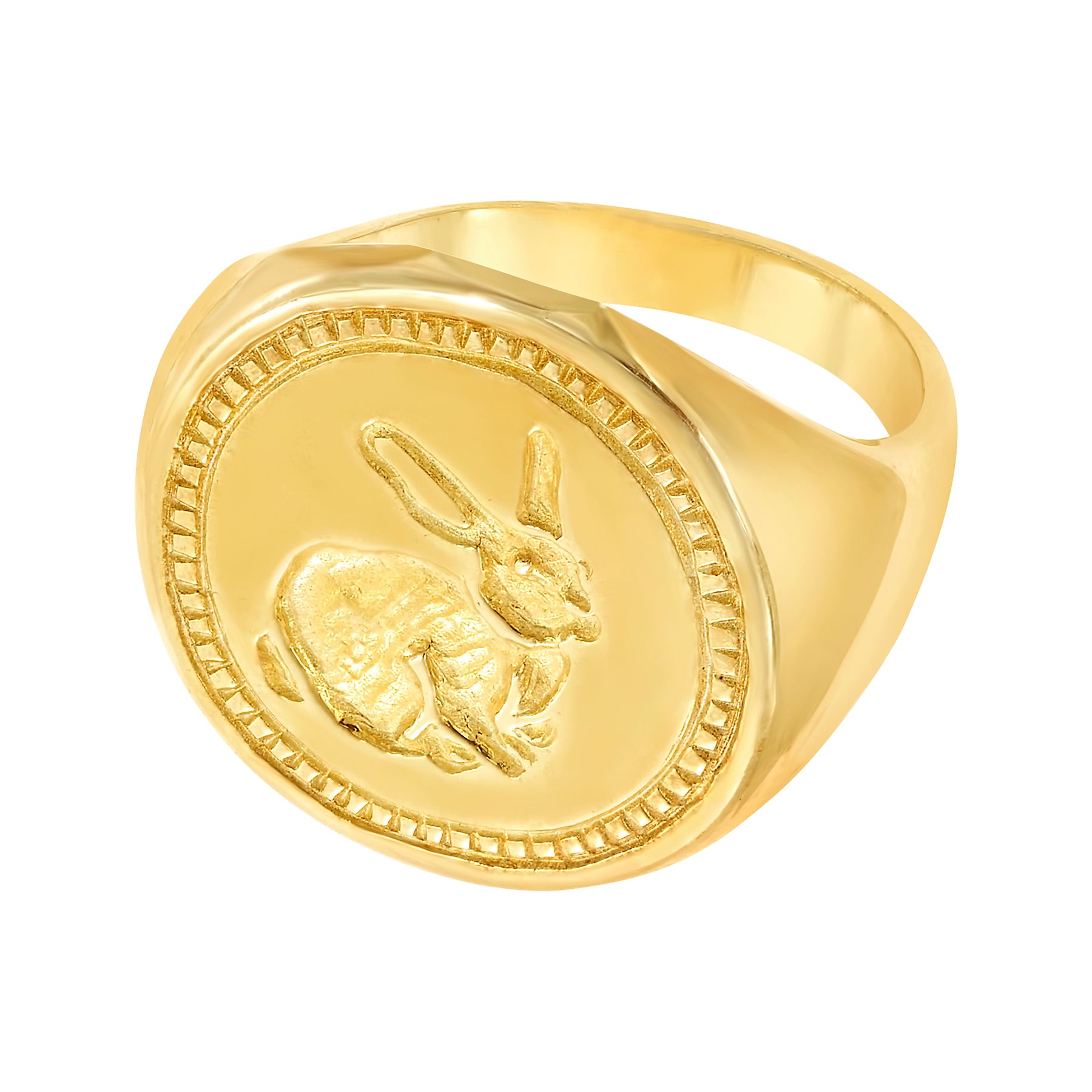 18K Gold Bunny Ring